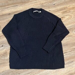 Only Women's Dark Ribbed Crewneck Sweater